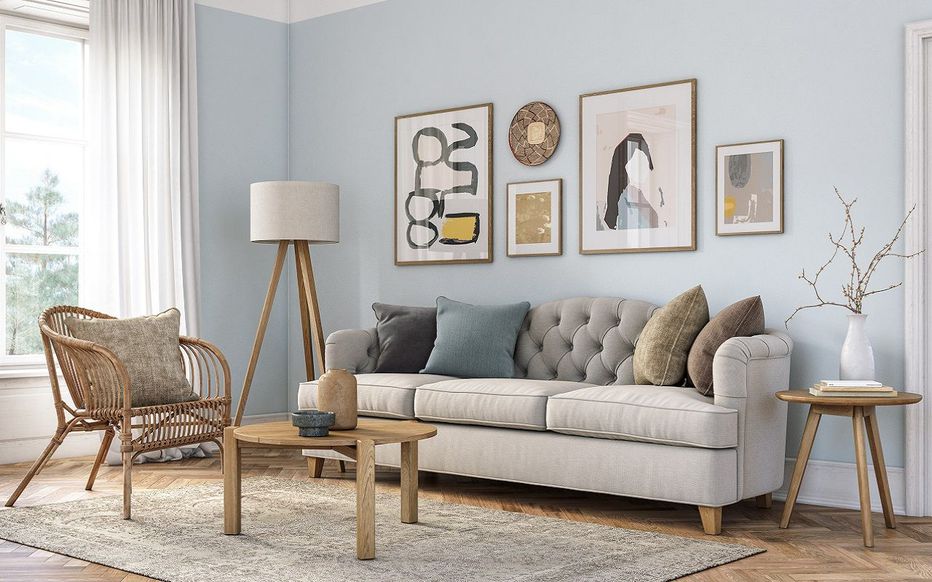 Simulation de couleur sur un mur intérieur